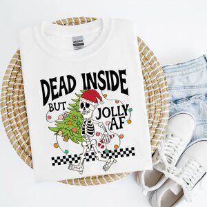Dead Inside But Jolly AF Shirt, Funny Halloween & Fall Season T-Shirt 102